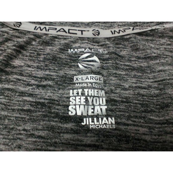 Jillian Michaels Women's IMPACT Tie Bottom Comfort Pullover Gray Shirt (Size XL) - Picture 10 of 16